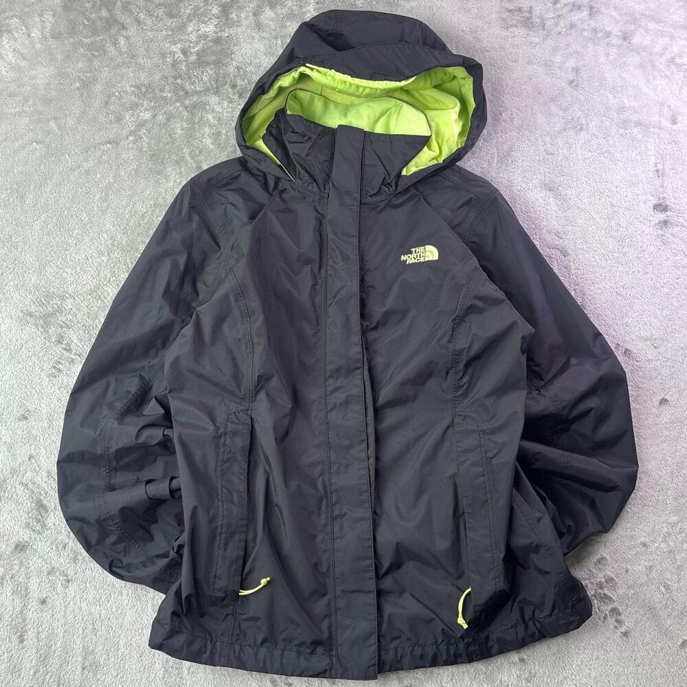 The North Face Boundary HyVent Women’s Medium Black Hooded Rain Jacket Shell